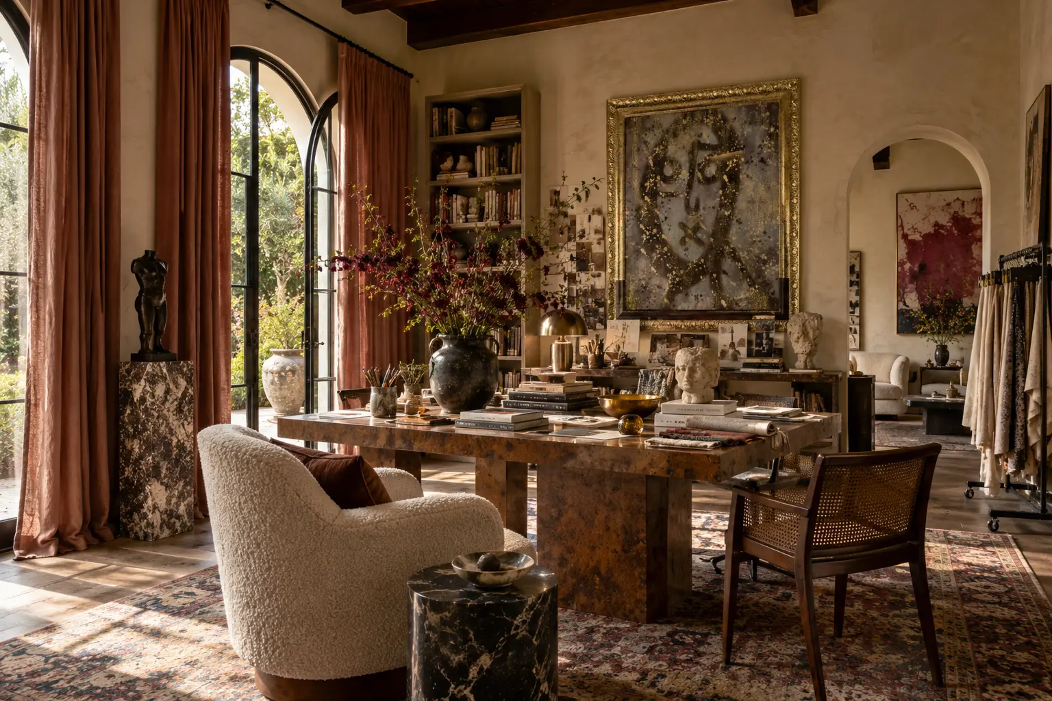 Missy Sunseri's painting Vestige (2024) shown within an interior setting