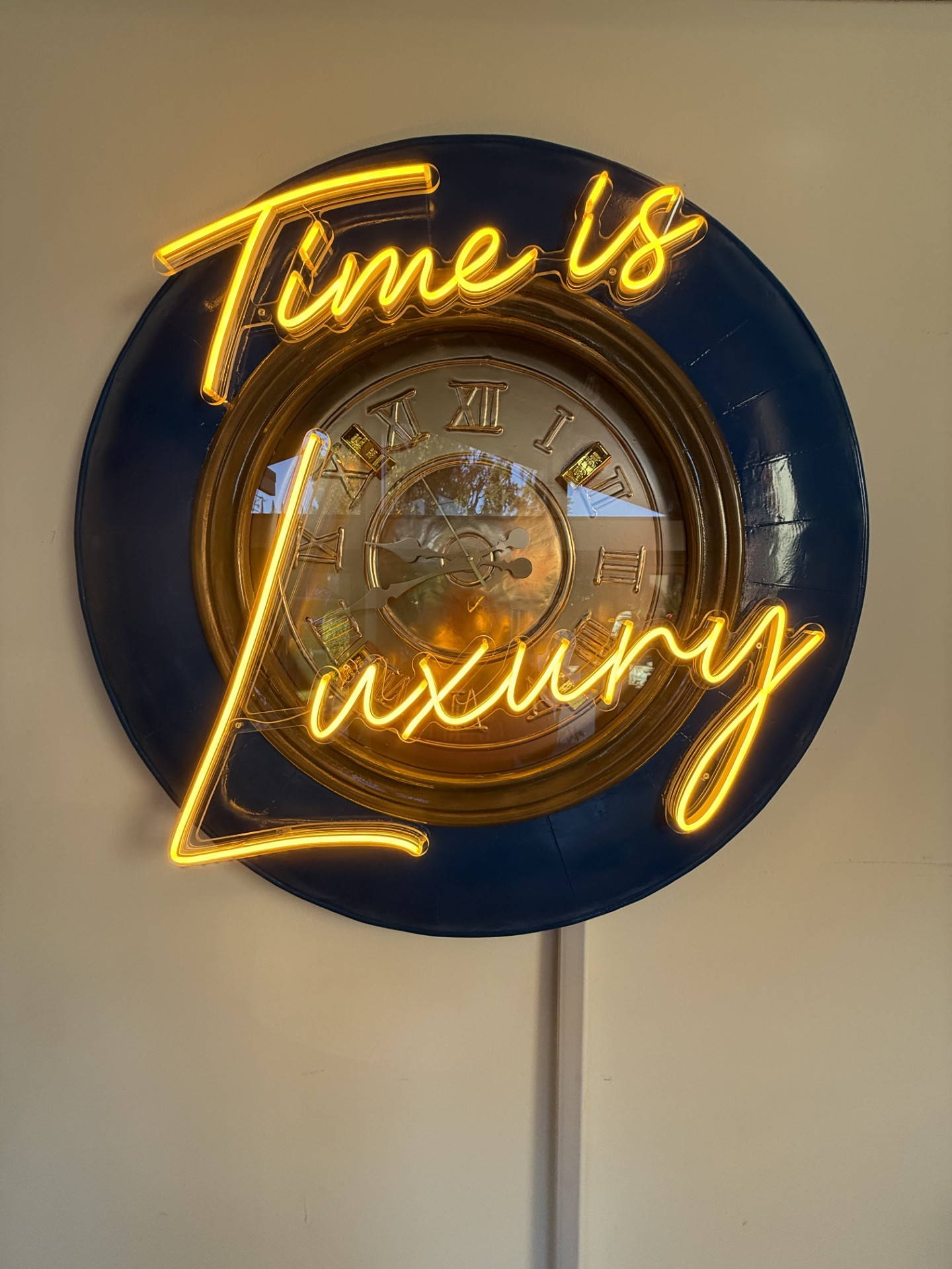 Time Is Luxury — Illuminated vintage clock with LED by Missy Sunseri